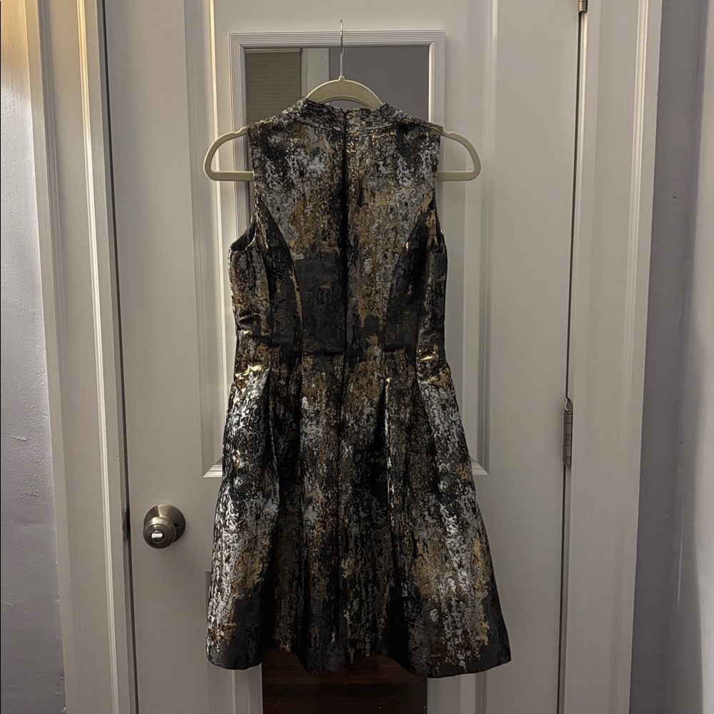 Vince Camuto Black and Gold Mini Dress - Picture 4 of 4